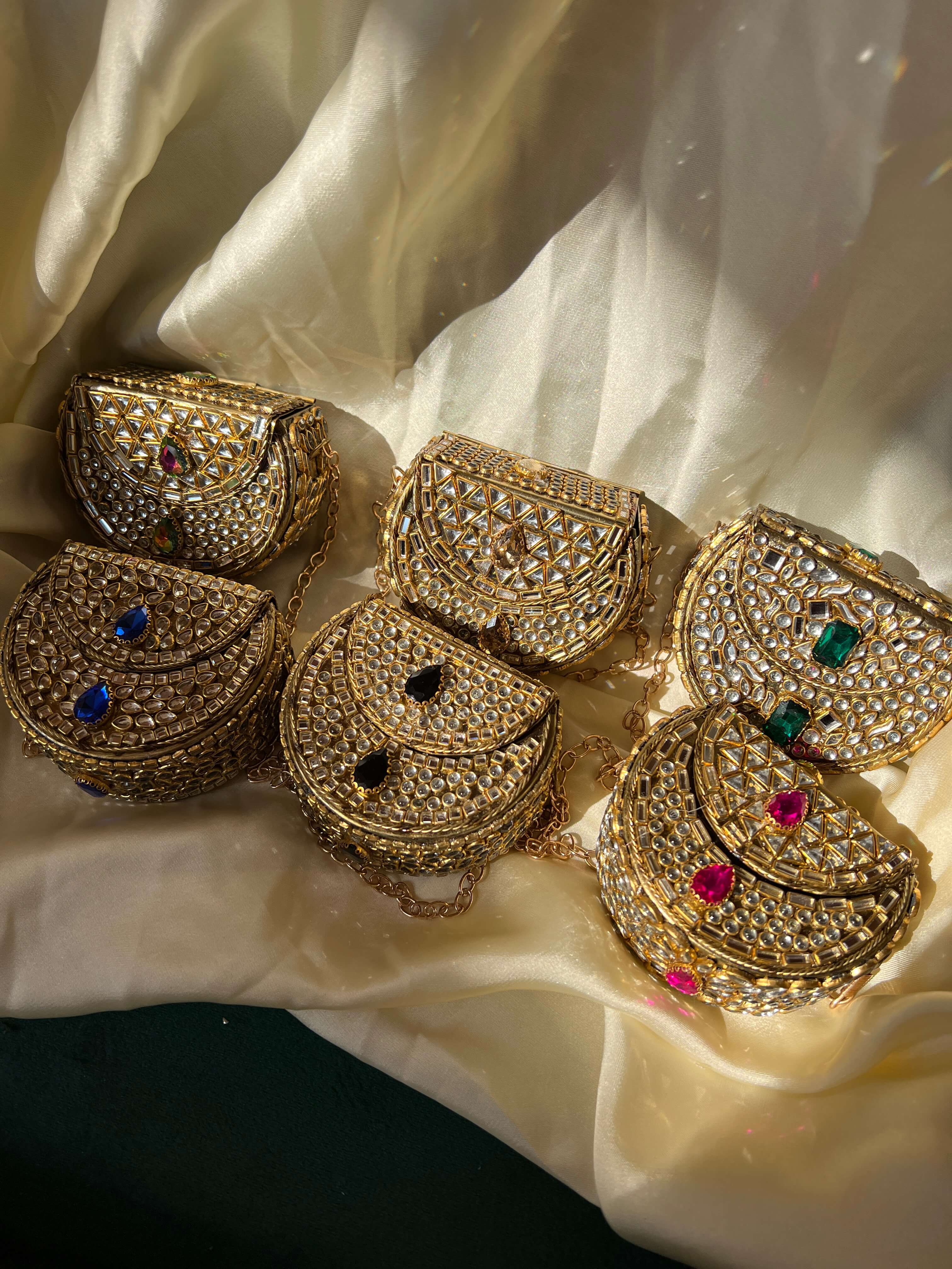 Royal Mini Kundan Box Clutch