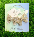 Bow-shaped crystal Earrings