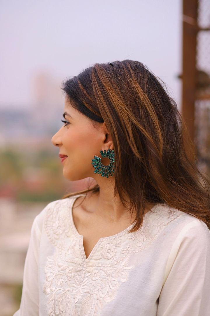 Emerald Rhinestone Earrings