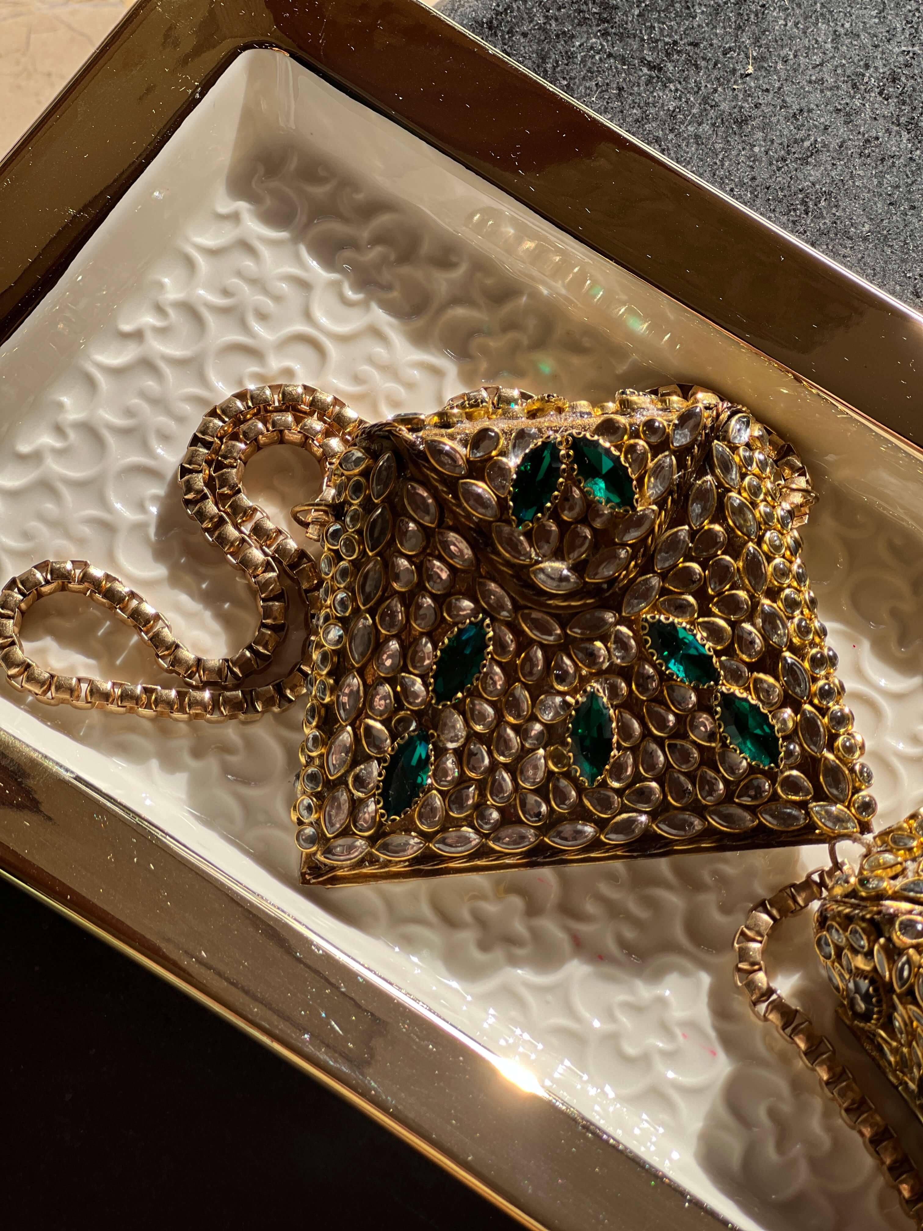 Noor Nano Clutch - Emerald Green