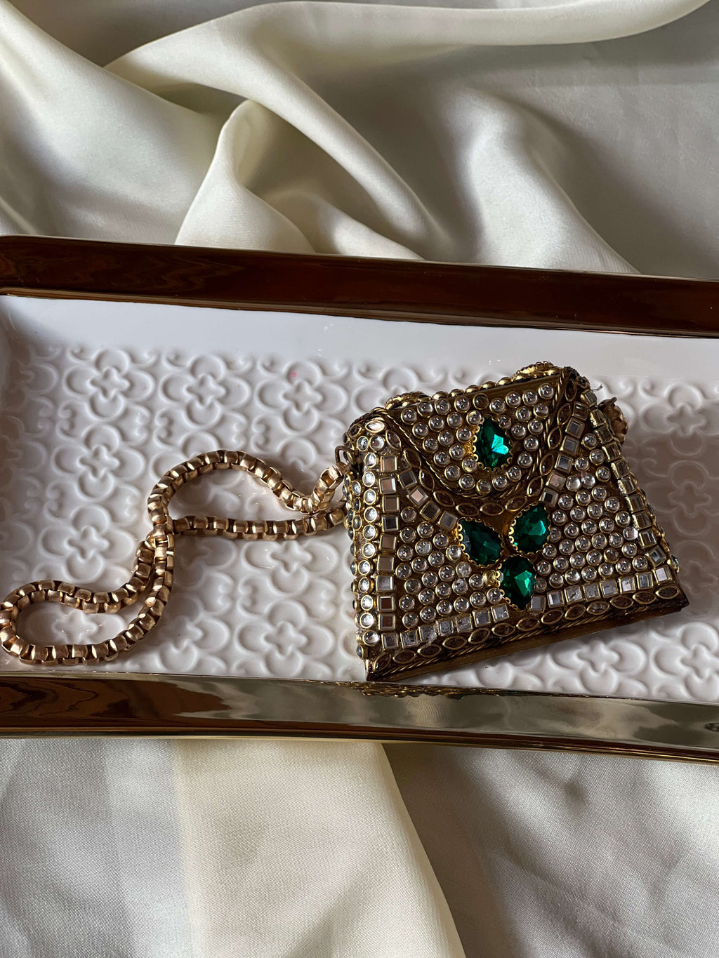 Noor Nano Clutch - Emerald Green