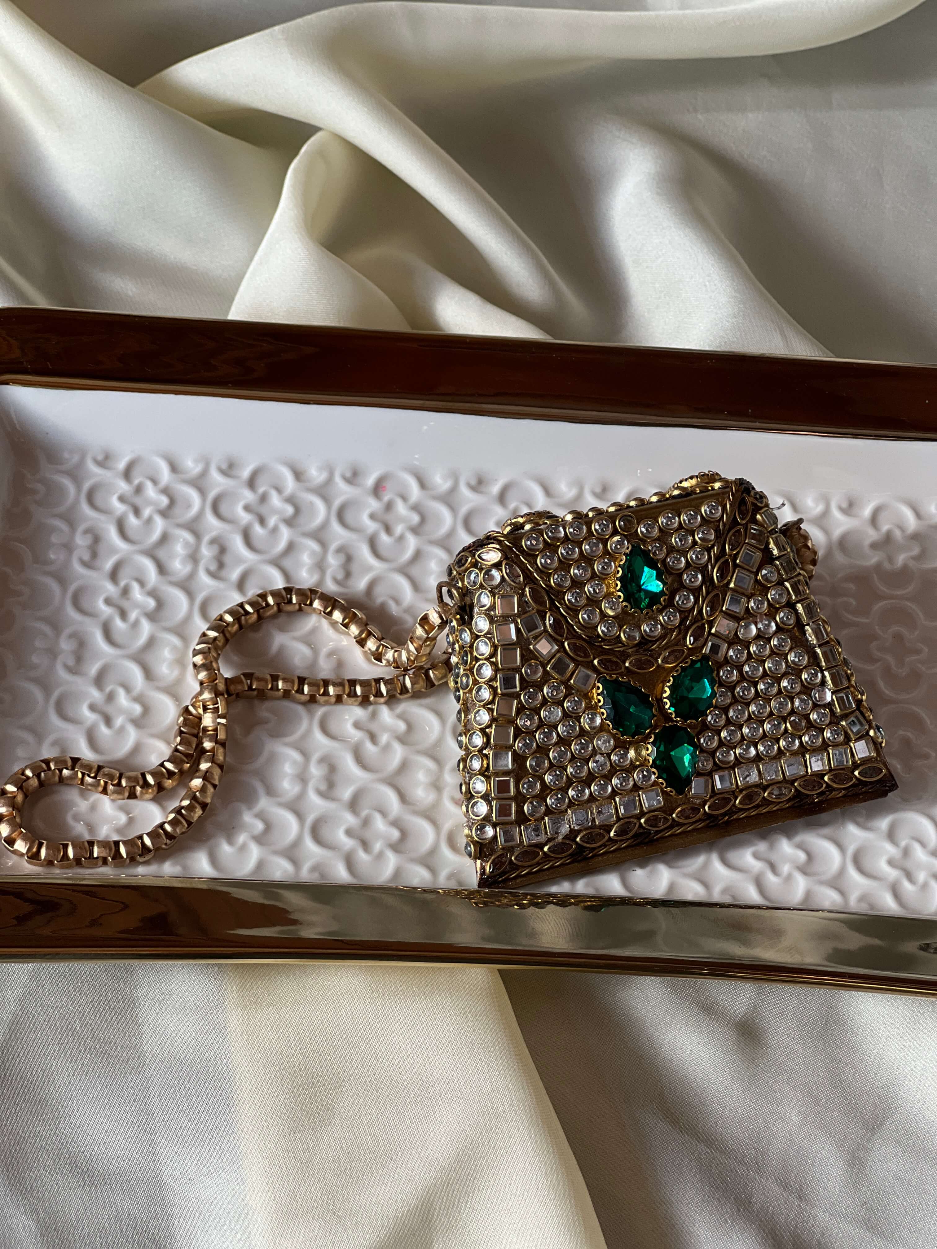 Noor Nano Clutch - Emerald Green