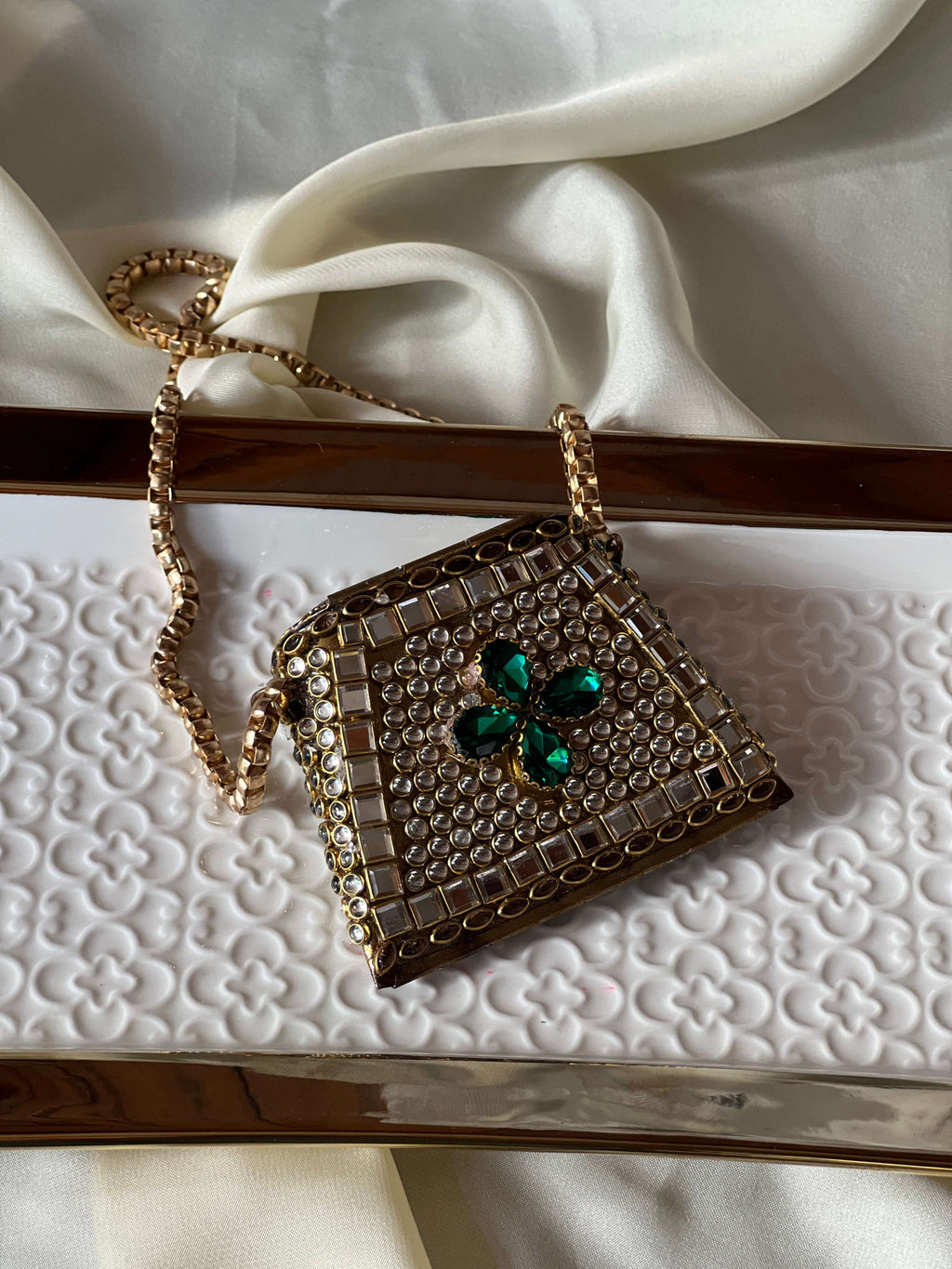 Noor Nano Clutch - Emerald Green