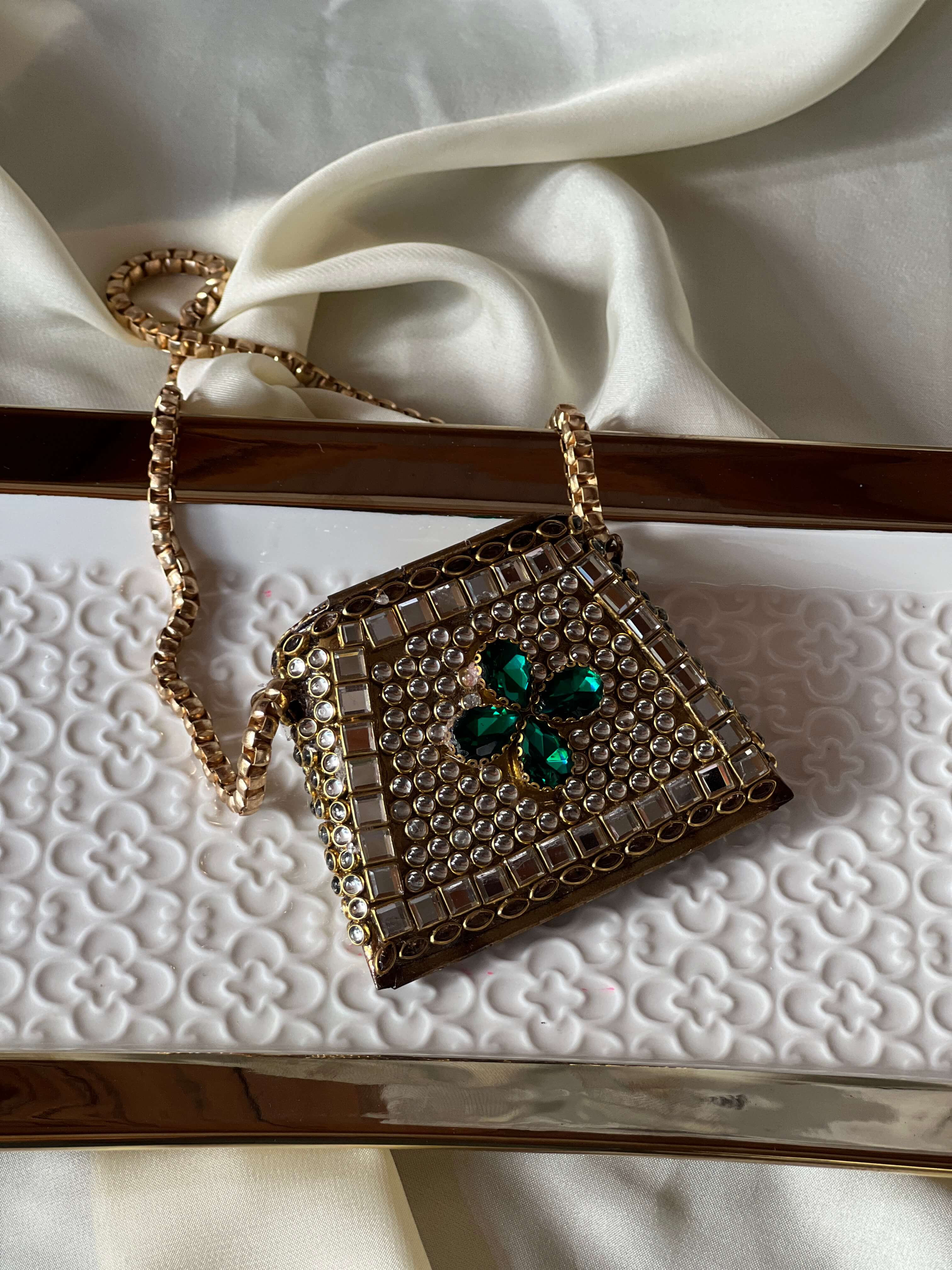 Noor Nano Clutch - Emerald Green