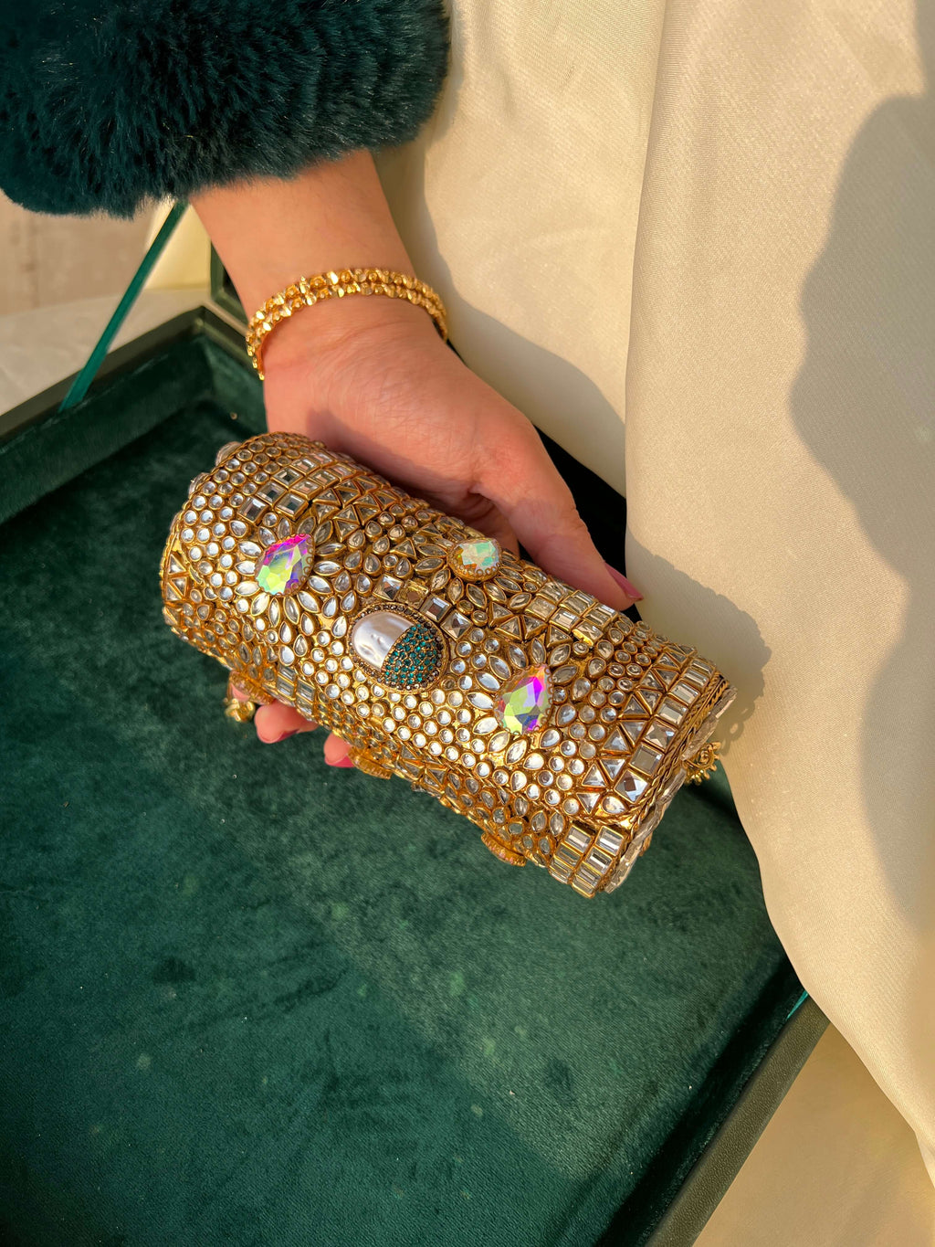 Heirloom Embellished Clutch-feroza