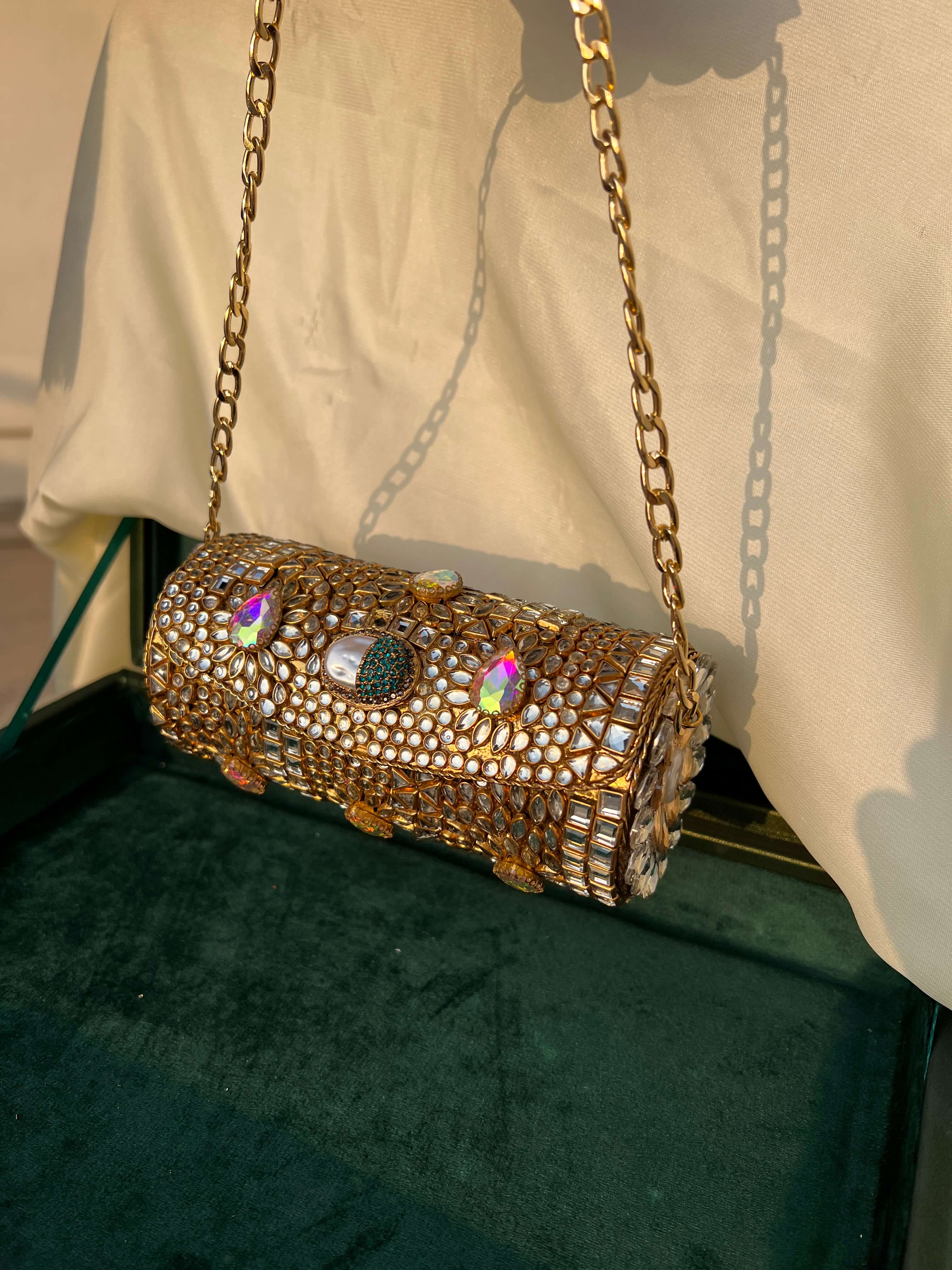 Heirloom Embellished Clutch-feroza