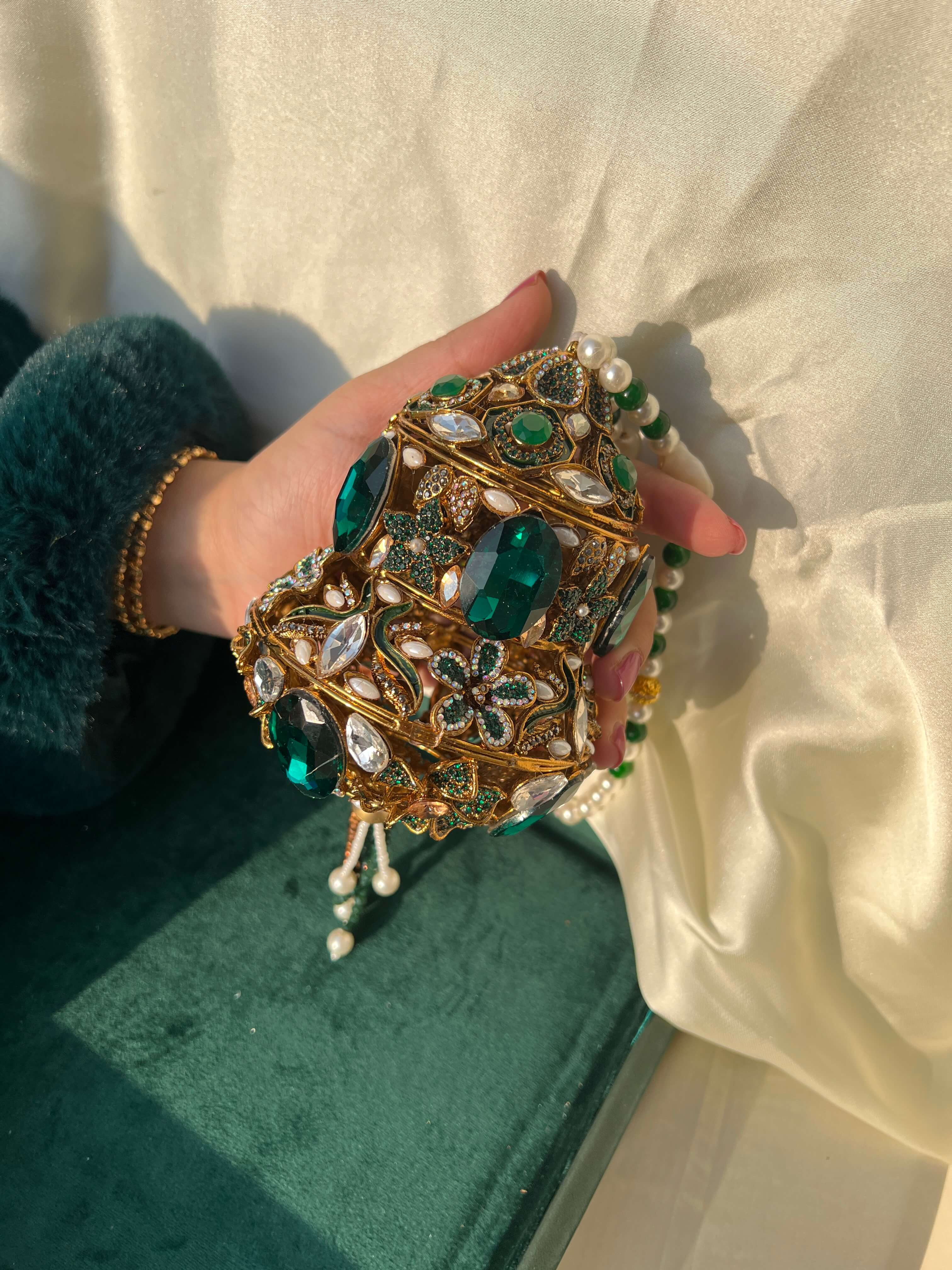 Turkish Potli- Emerald Green