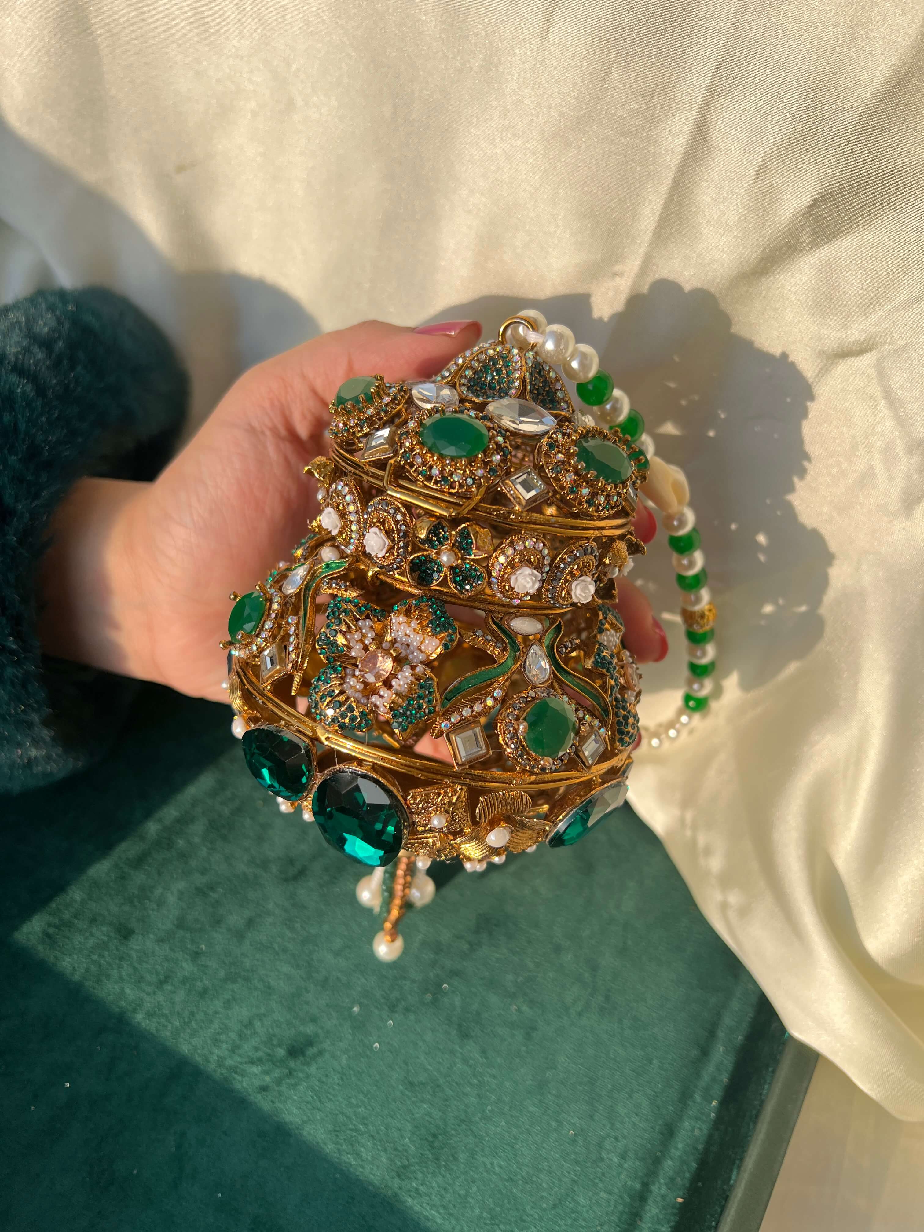Turkish Potli- Emerald Green