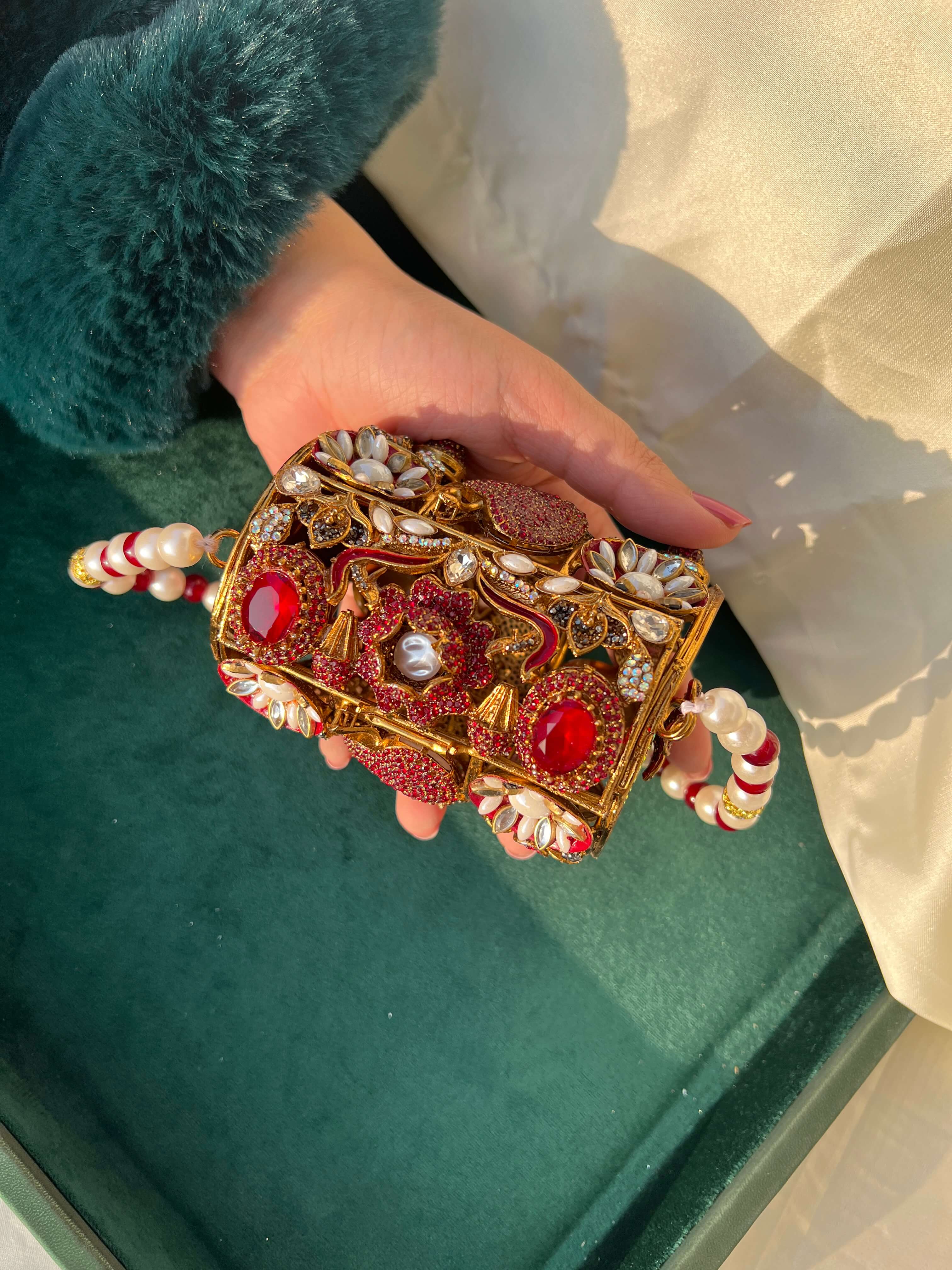 Crimson Crown Clutch-RED