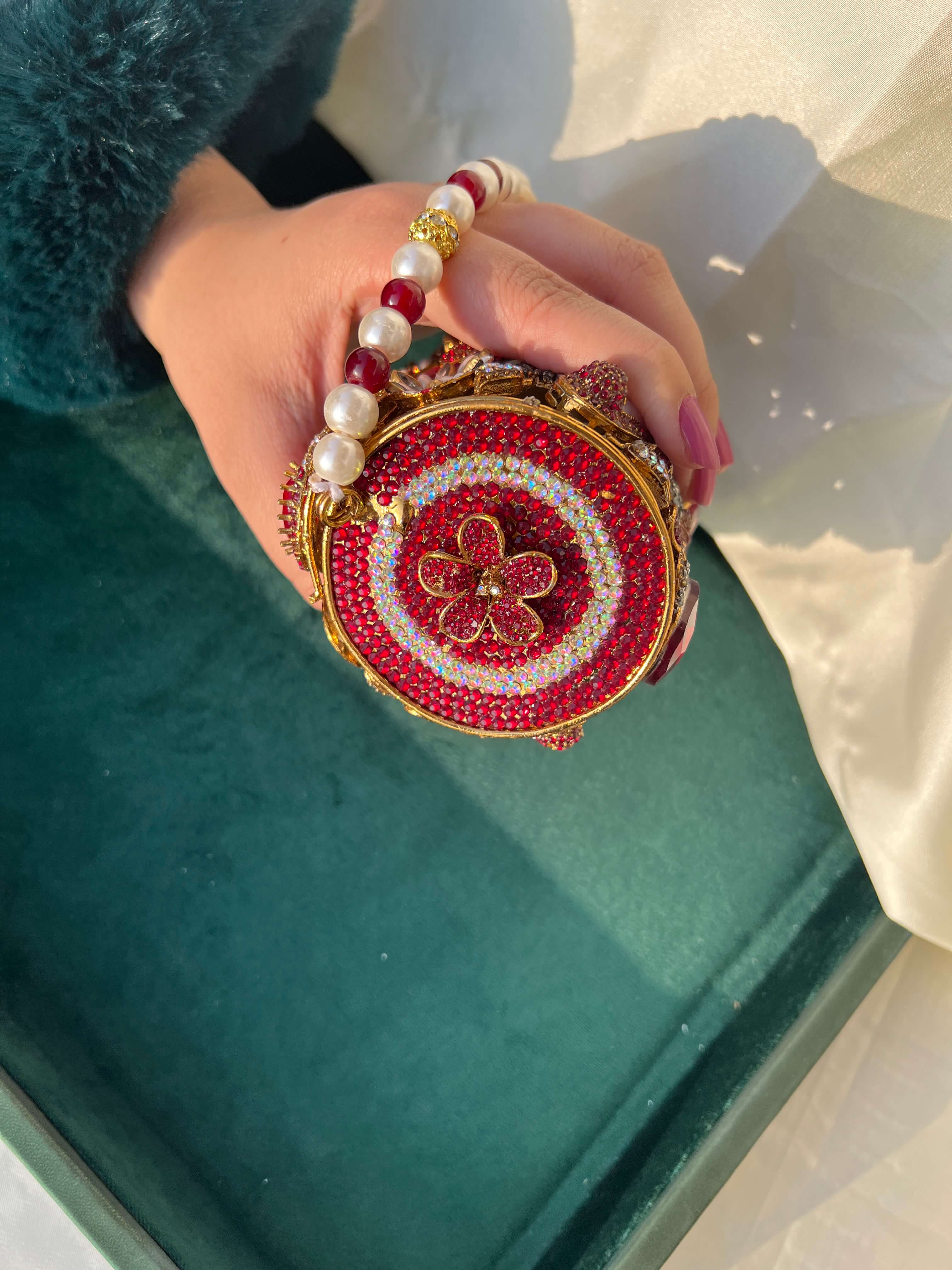 Crimson Crown Clutch-RED